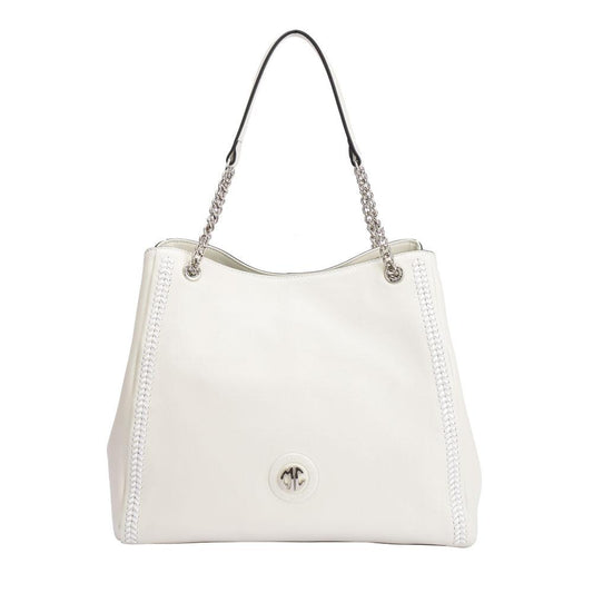 Off White Leather Handbag/Tote