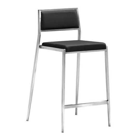 18" X 20" X 36" 2 Pcs Black Leatherette Counter Chair