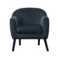 31.5" x 29.5" x 31.75" Blue Foam Solid Wood Finish Accent Chair