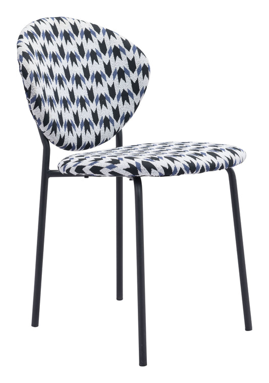 18.1" x 23.6" x 32.3" Multicolor, Black, Steel & Plywood, Chair - Set