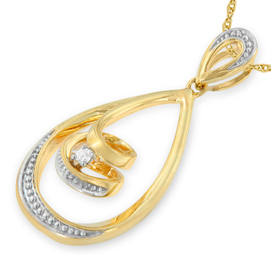 10k Yellow Gold Diamond Accent Fashion Pendant
