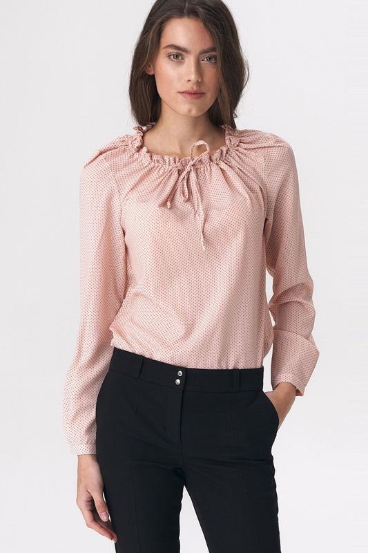 Pink Long Sleeved Nife Blouse