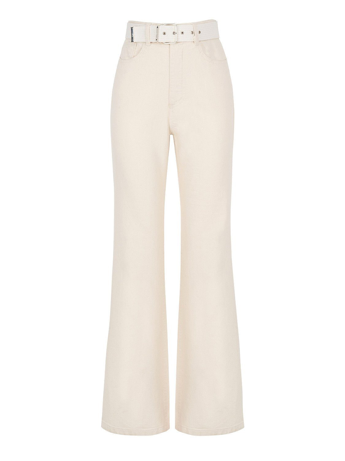 Flared Beige Jeans