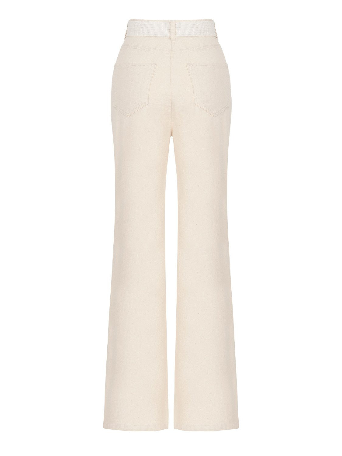 Flared Beige Jeans