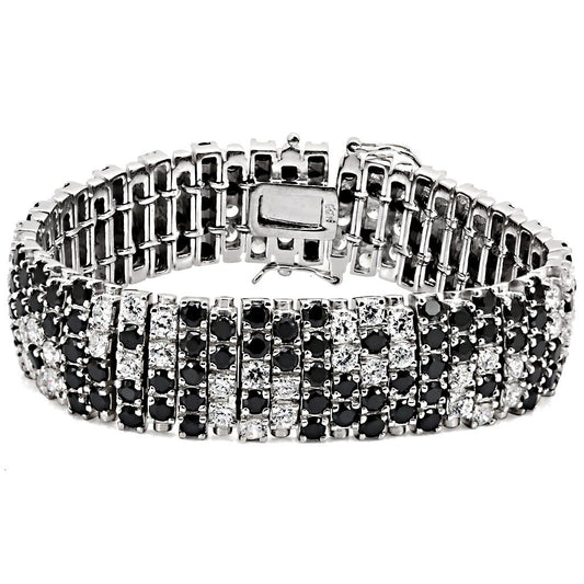LOS476 - Rhodium 925 Sterling Silver Bracelet with AAA Grade CZ  in